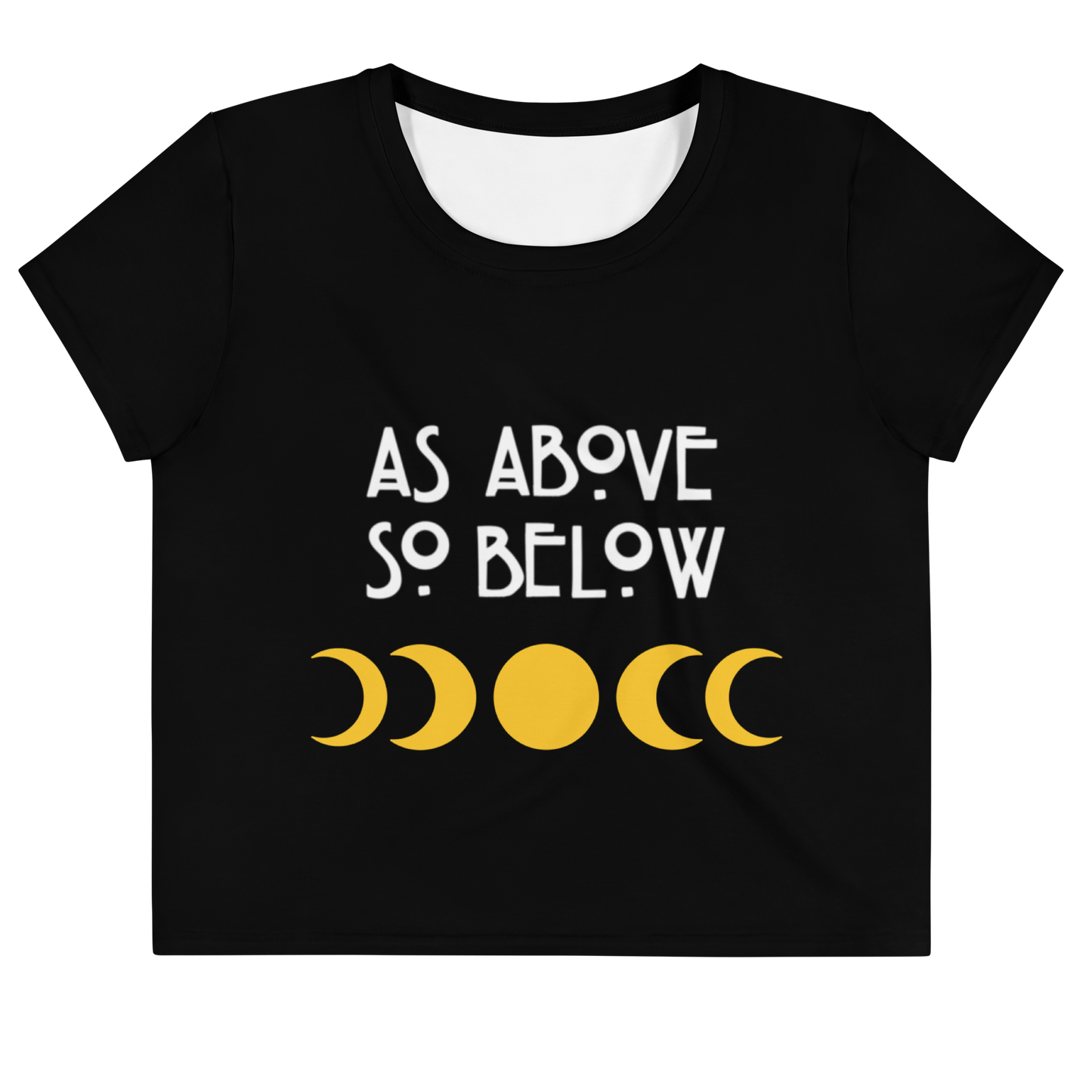 As Above So Below Moon Crop Tee