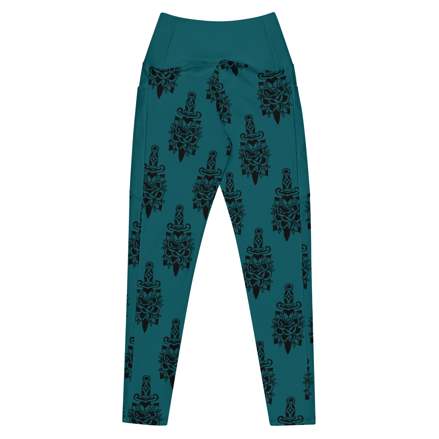 Traditional Dagger Crossover Leggings with Pockets