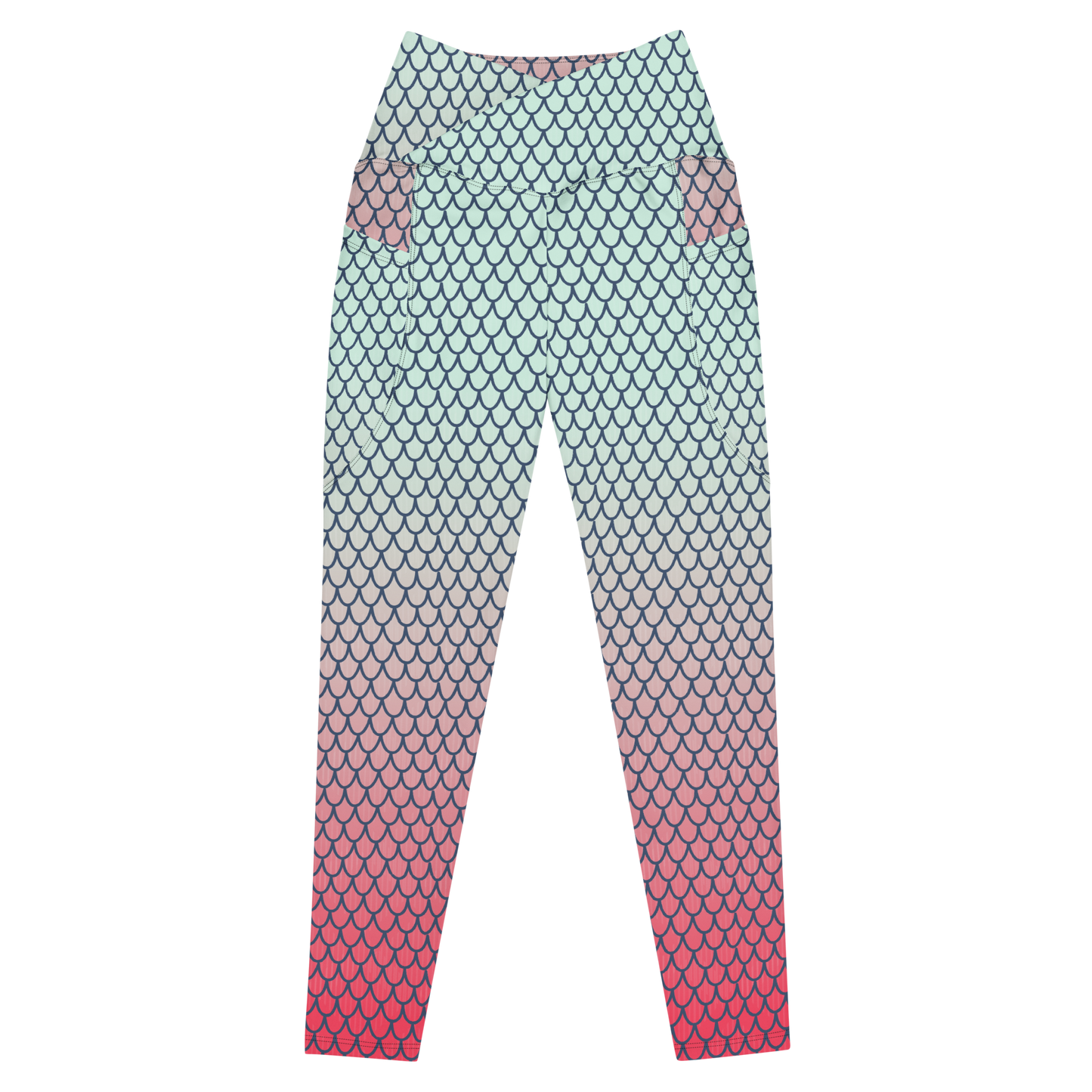 Mermaid Crossover Leggings with Pockets