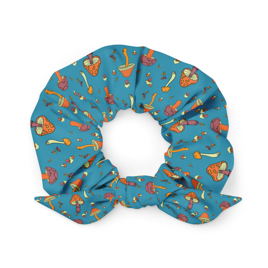 Mushroom Print Recycled Scrunchie