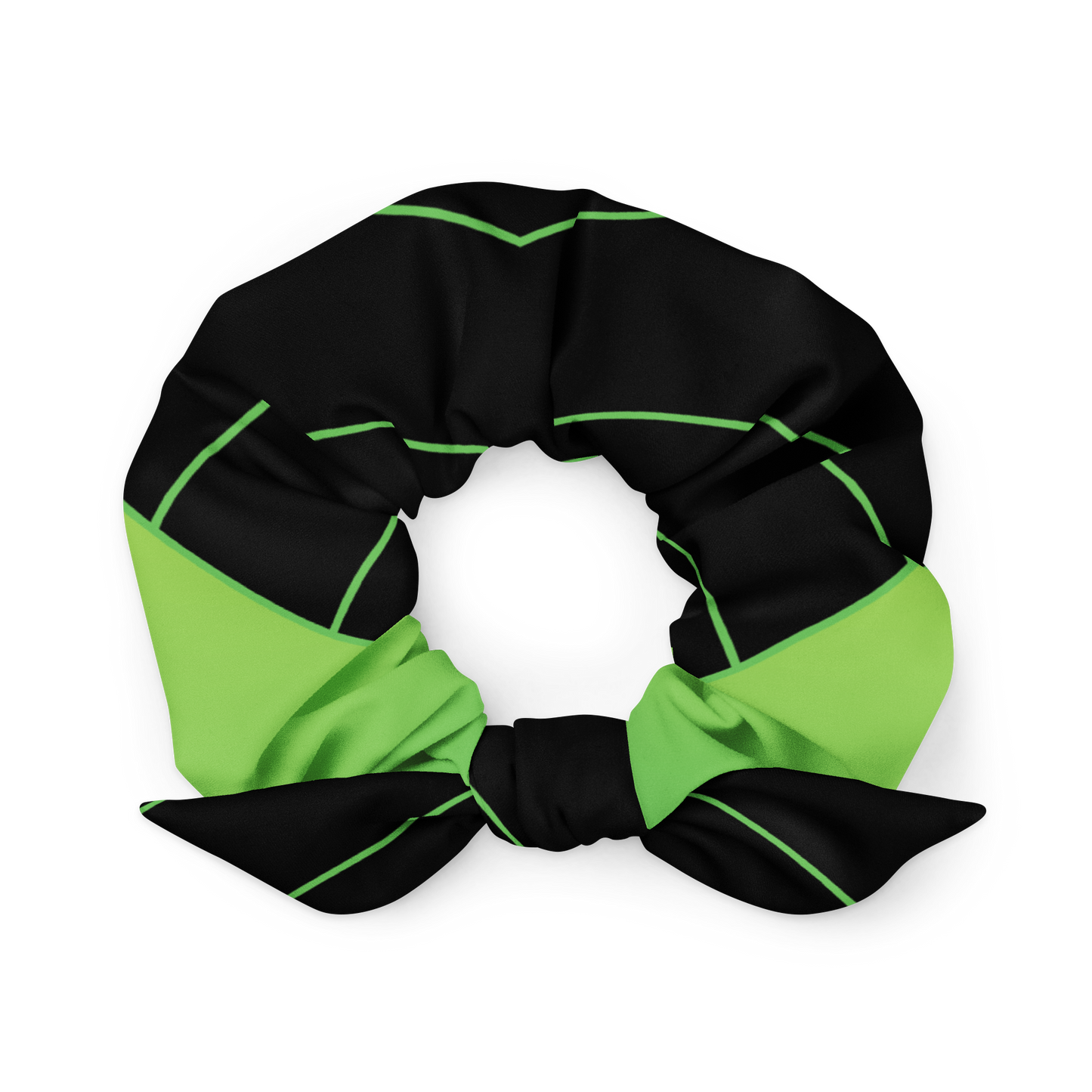 Green Crossover Recycled Scrunchie