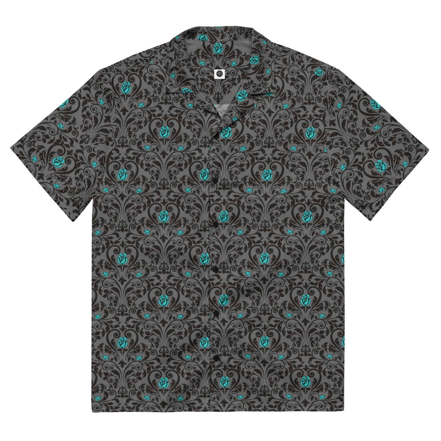 Dark Floral Unisex Button Down