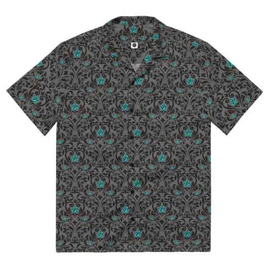 Dark Floral Unisex Button Down