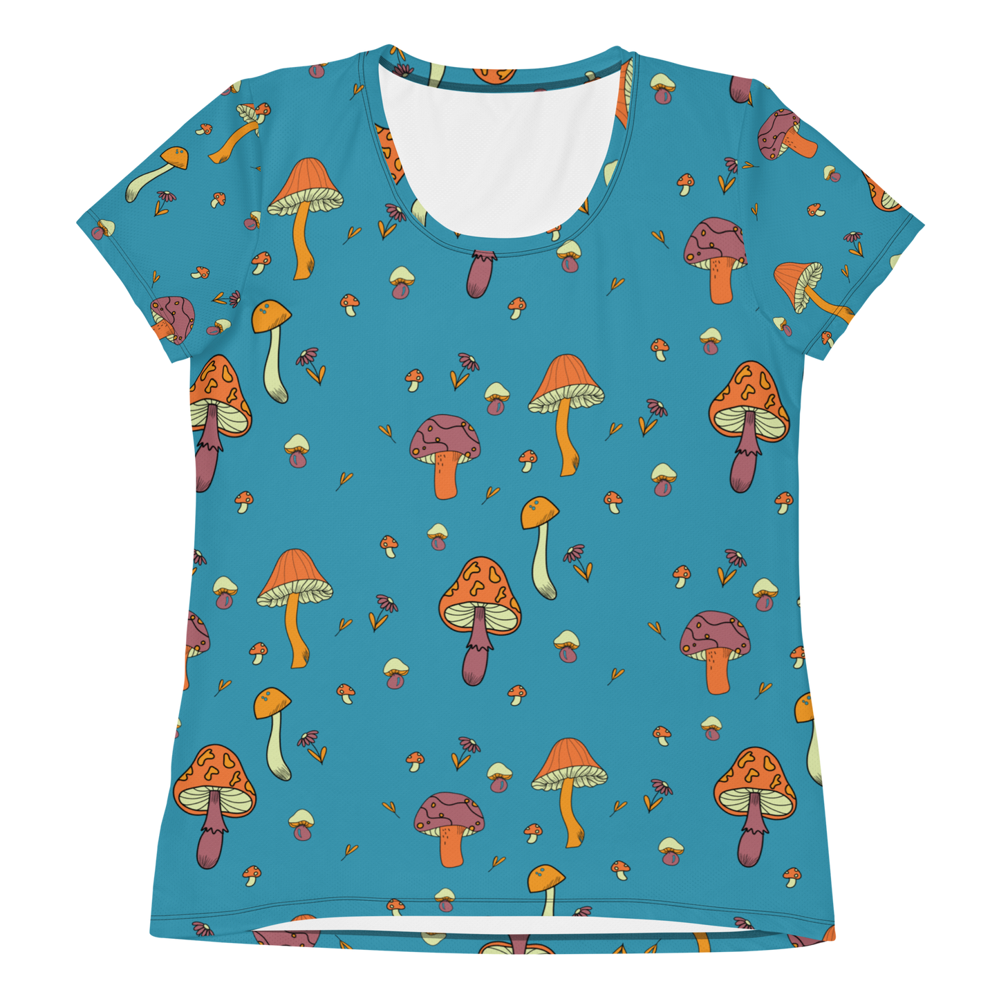 Mushroom Women's Athletic T-shirt