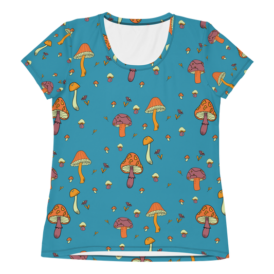 Mushroom Women's Athletic T-shirt