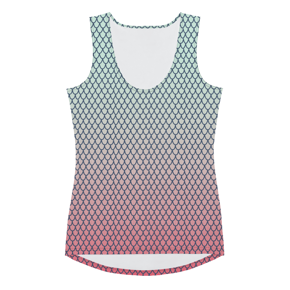 Mermaid Print Women's Tank Top