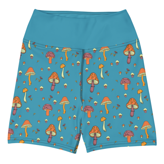 Mushroom Yoga Shorts