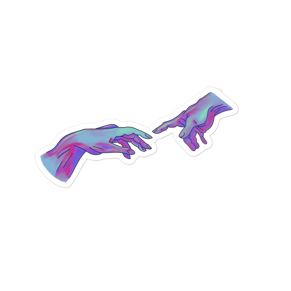 Trippy Hands of God Sticker